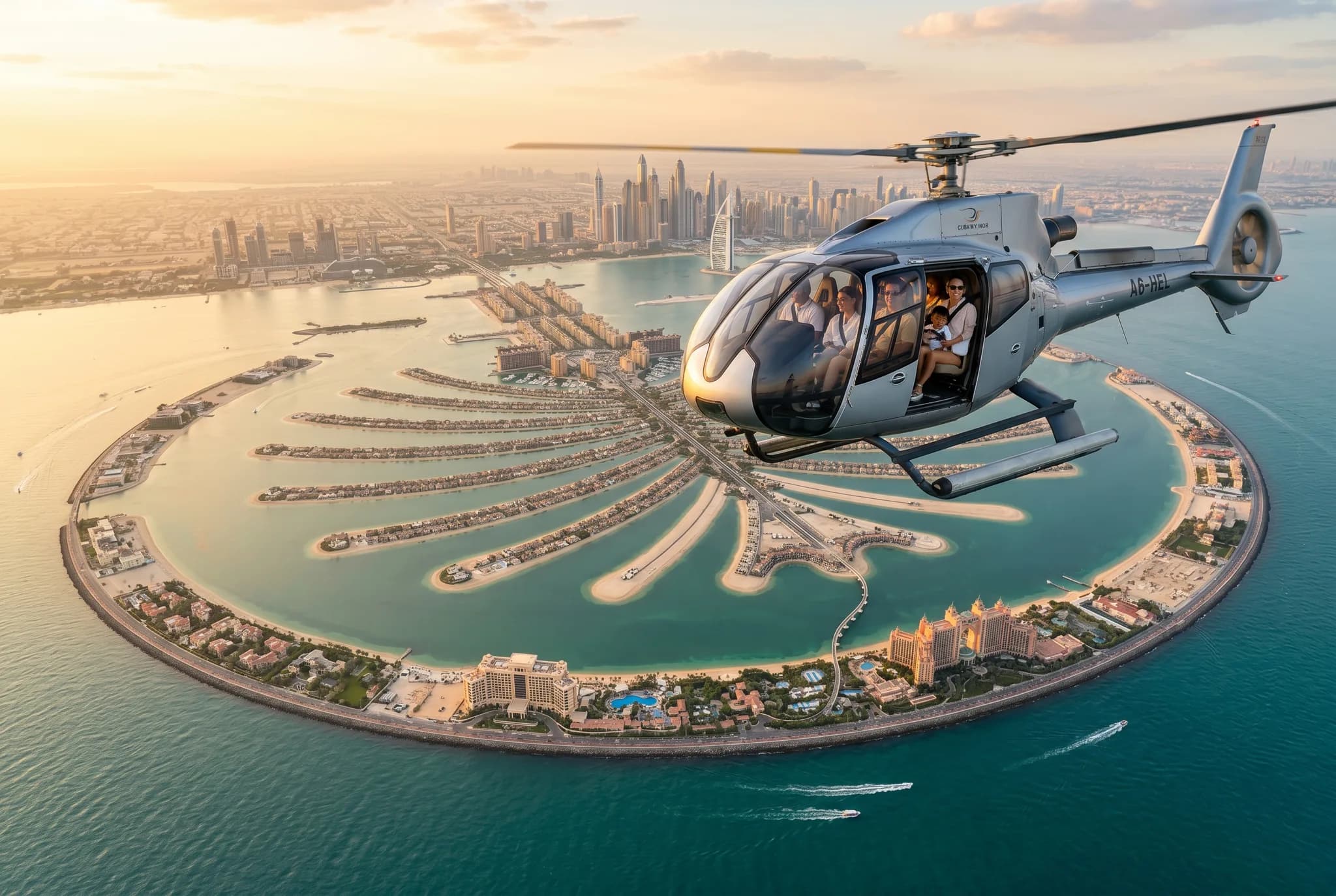 Hélicoptère Palm Jumeirah