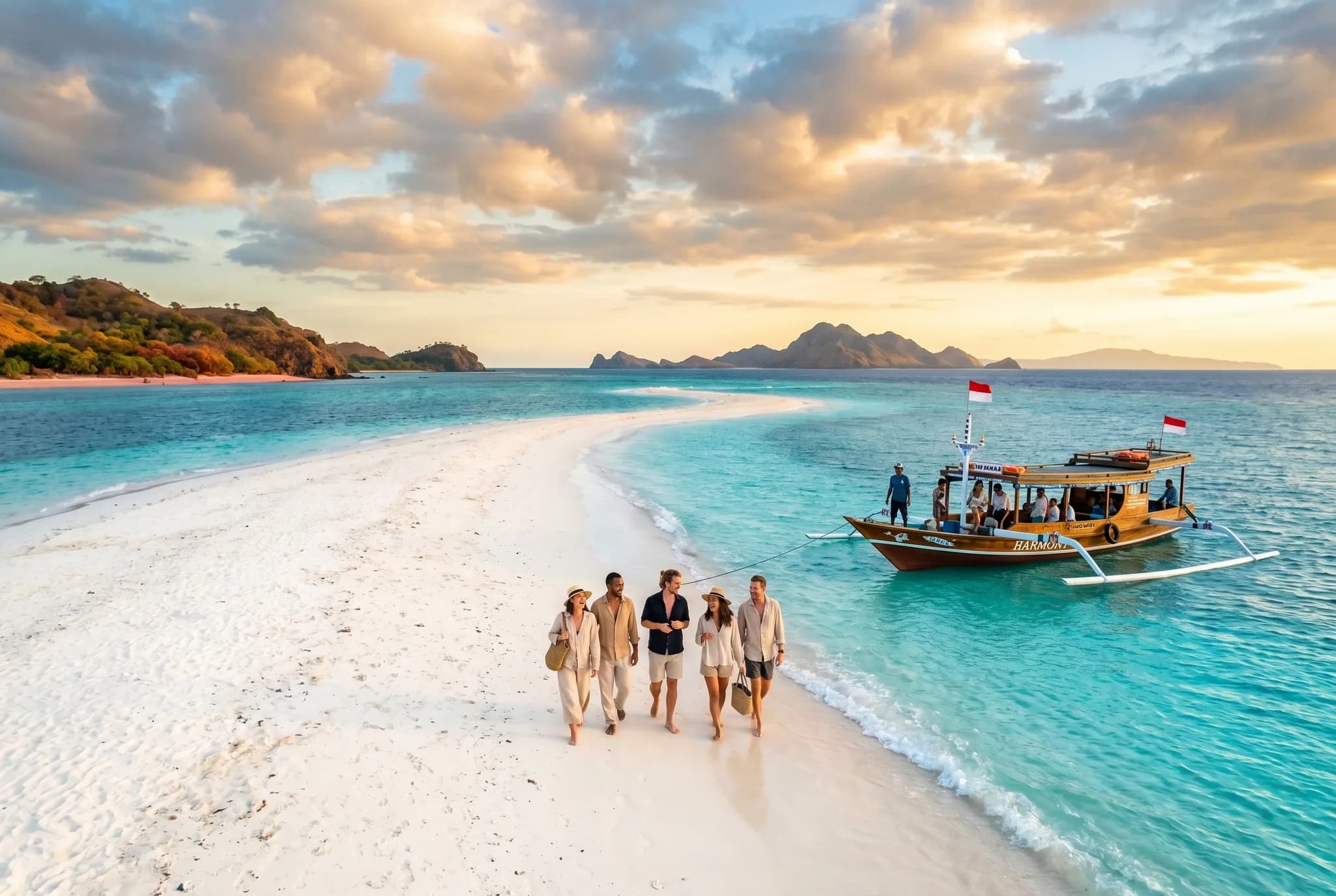 Pink Beach + Gili Pasir/Petelu/Gambar